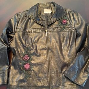 Vintage Black & Embroidered Jacket